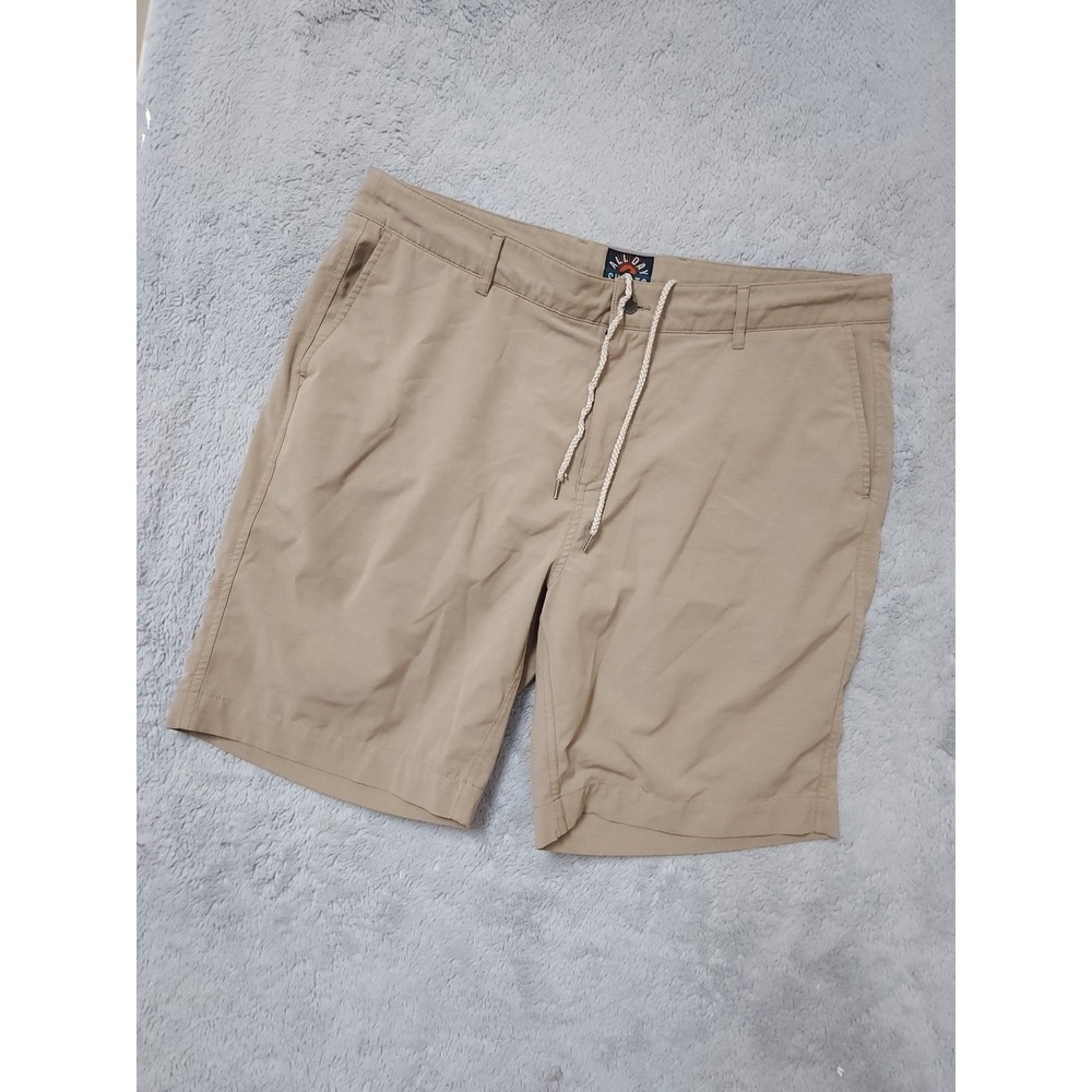 Faherty All Day Shorts Men 36 Hybrid Stretch Khaki Tan Drawstring Outdoor Casual